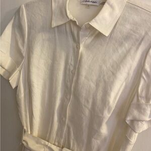 Calvin Klein Ivory Button-Up Shirt